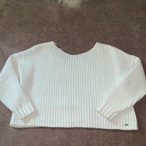 White Off the Shoulder Sweater